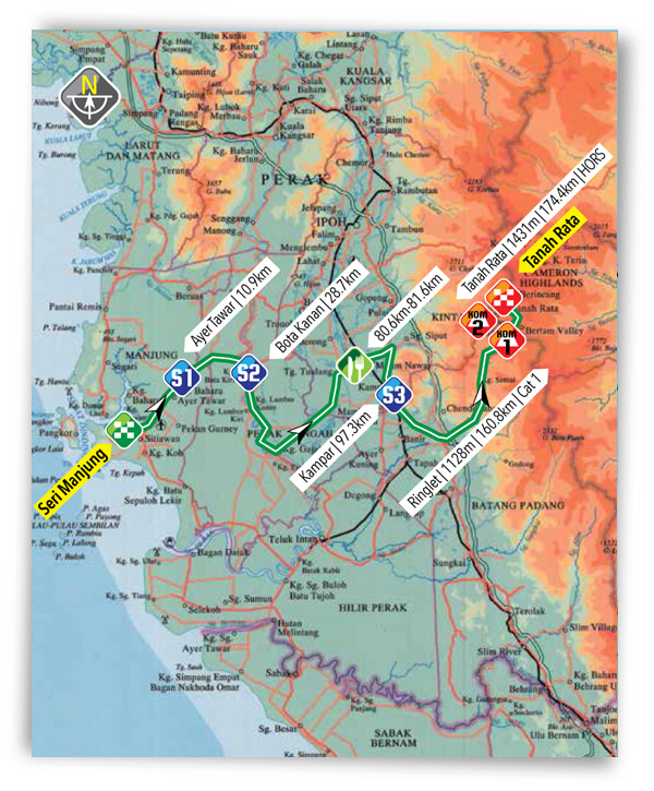 Streckenverlauf Le Tour de Langkawi 2017 - Etappe 4