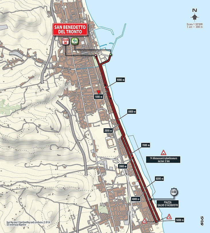 Streckenverlauf Tirreno - Adriatico 2017 - Etappe 7