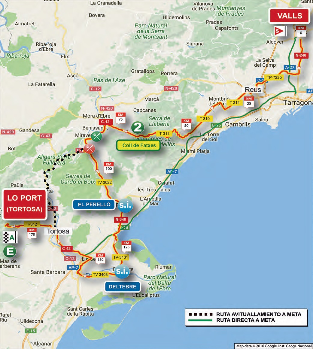 Streckenverlauf Volta Ciclista a Catalunya 2017 - Etappe 5
