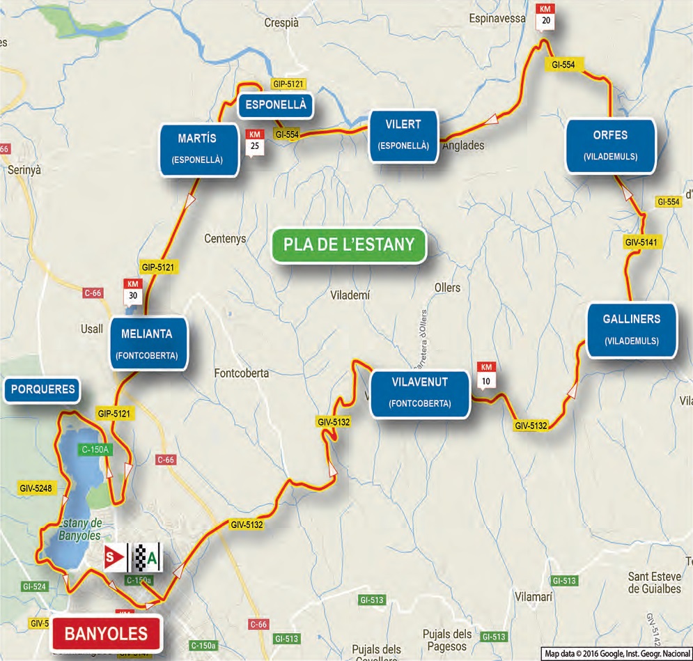Streckenverlauf Volta Ciclista a Catalunya 2017 - Etappe 2
