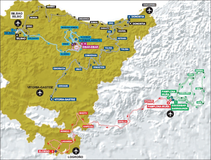 Prsentation der Baskenland-Rundfahrt 2017: Streckenkarte