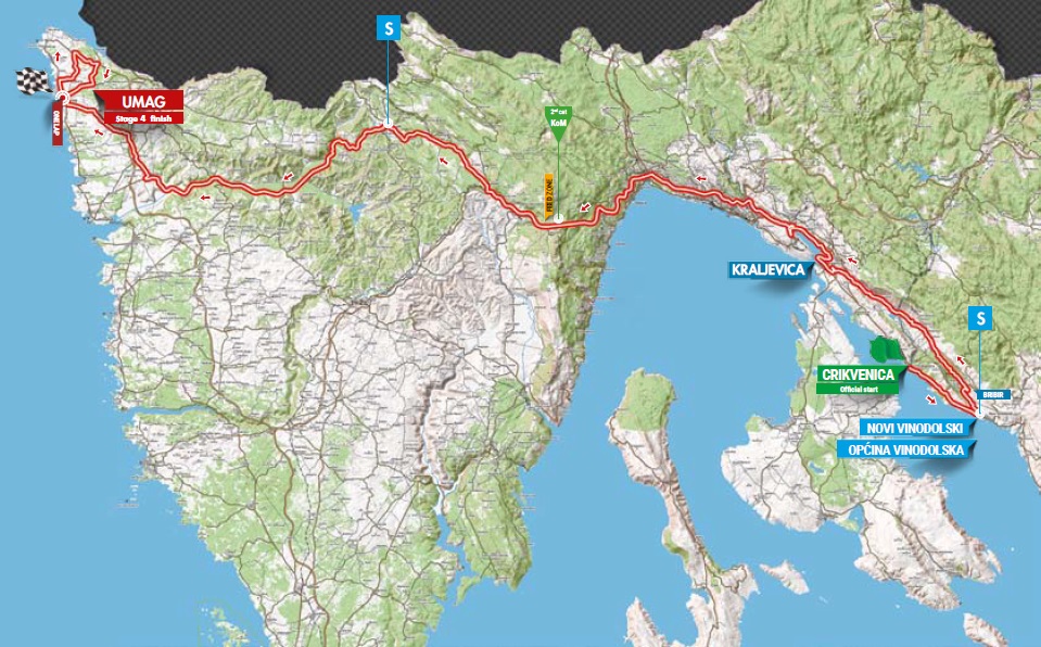 Streckenverlauf Tour of Croatia 2017 - Etappe 4