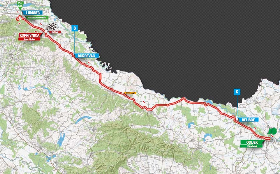 Streckenverlauf Tour of Croatia 2017 - Etappe 1
