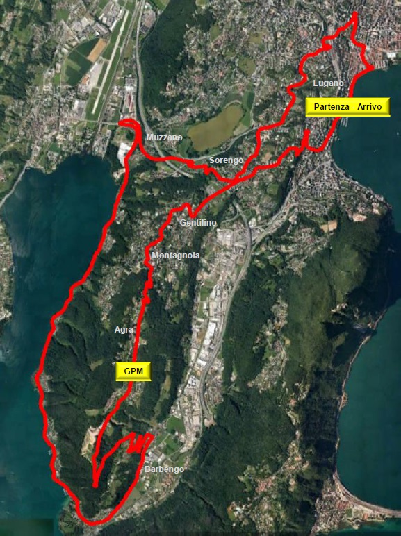 Streckenverlauf Gran Premio Citt di Lugano 2017