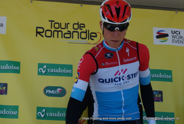 der Leader des Giro und amtierender luxemburgische Meister Bob Jungels bei der Tour de Romandie 2017