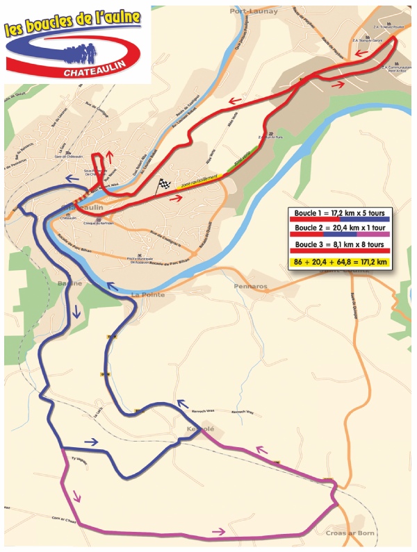 Streckenverlauf Boucles de lAulne - Chteaulin 2017