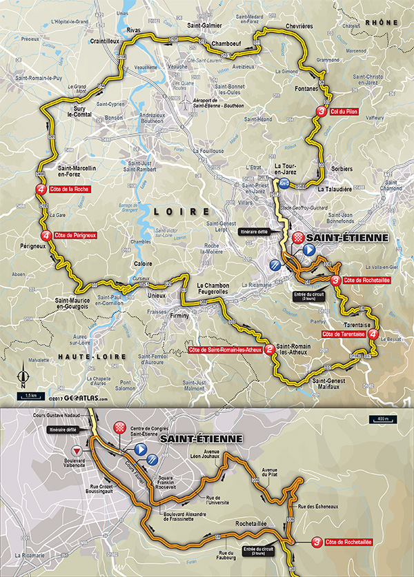 Streckenverlauf Critrium du Dauphin 2017 - Etappe 1