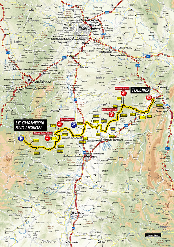 Streckenverlauf Critrium du Dauphin 2017 - Etappe 3