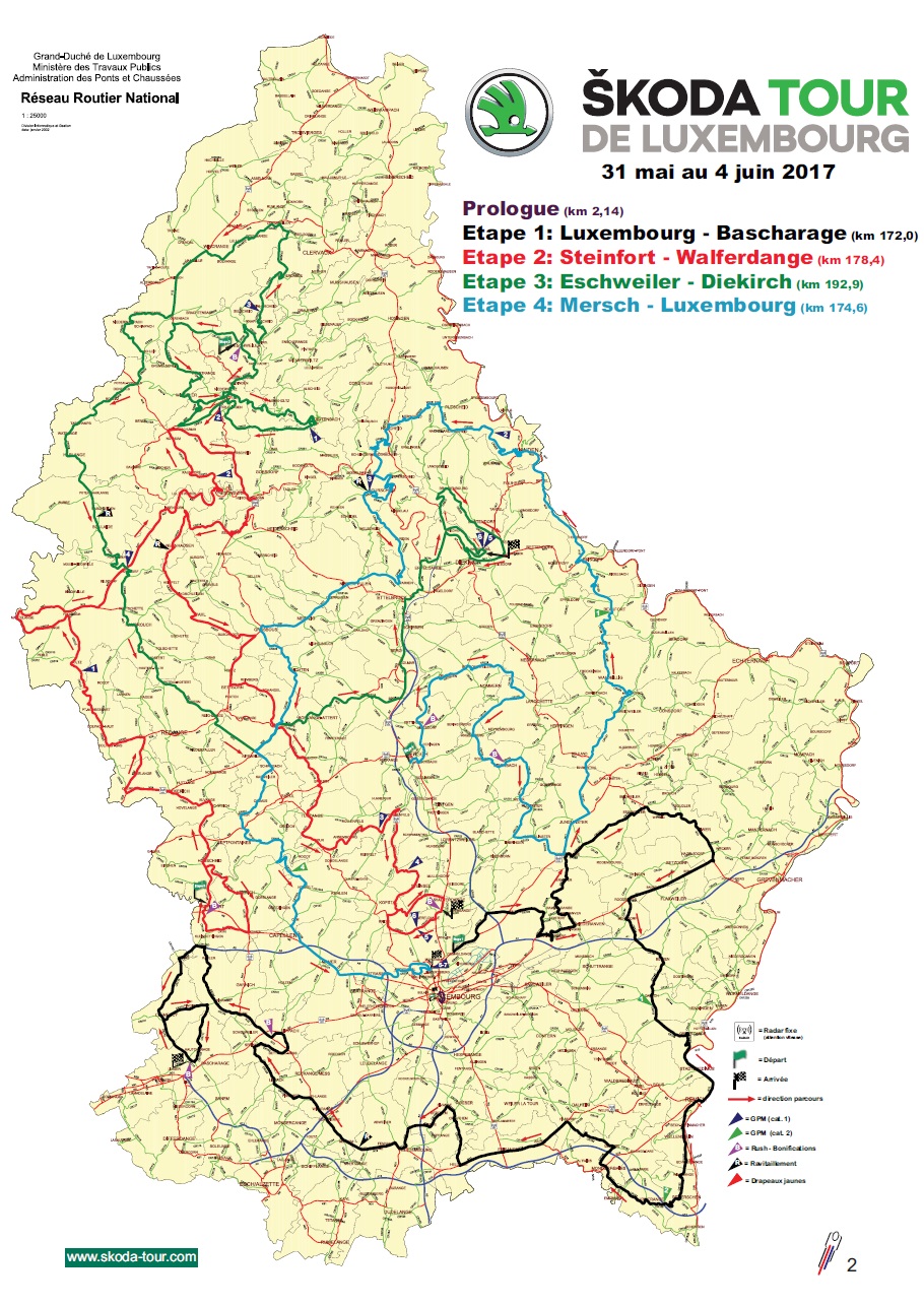 Streckenverlauf Skoda-Tour de Luxembourg 2017