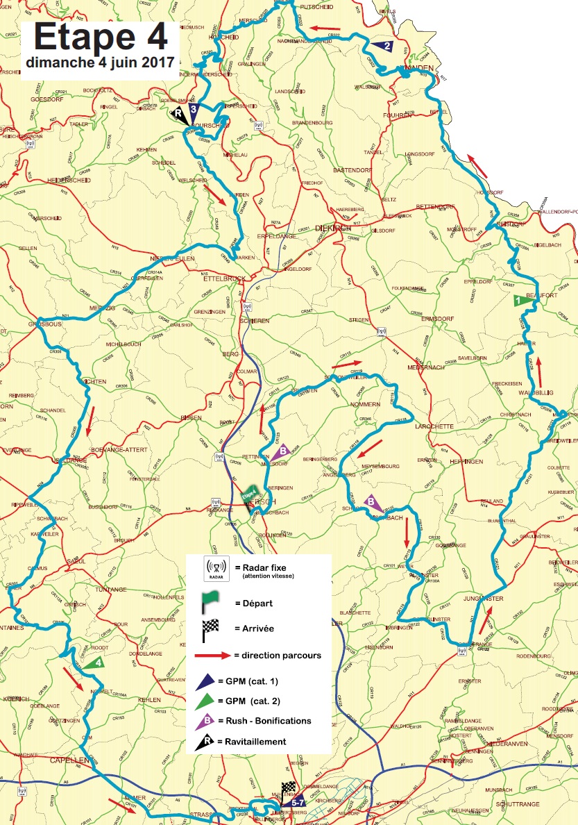 Streckenverlauf Skoda-Tour de Luxembourg 2017 - Etappe 4