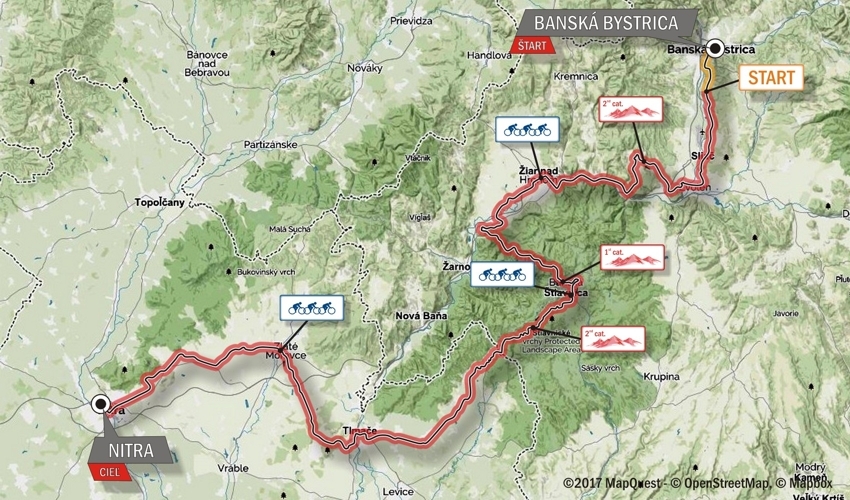 Streckenverlauf Tour de Slovaquie 2017 - Etappe 2