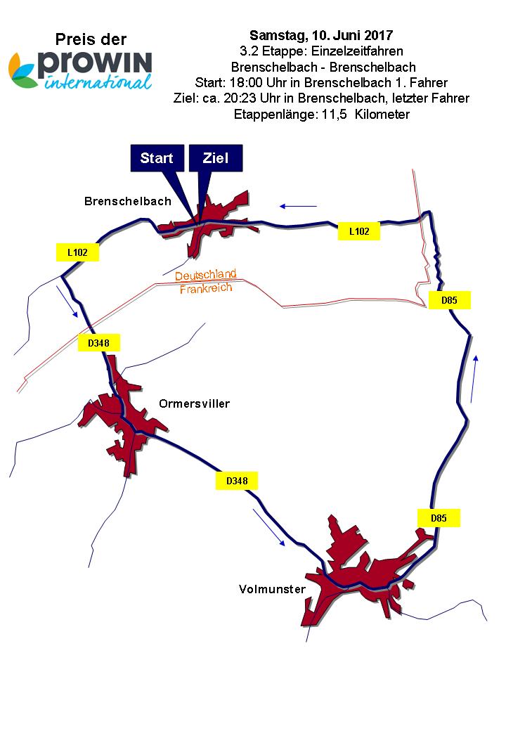 Streckenverlauf Trofeo der Gemeinde Gersheim 2017 - Etappe 3b