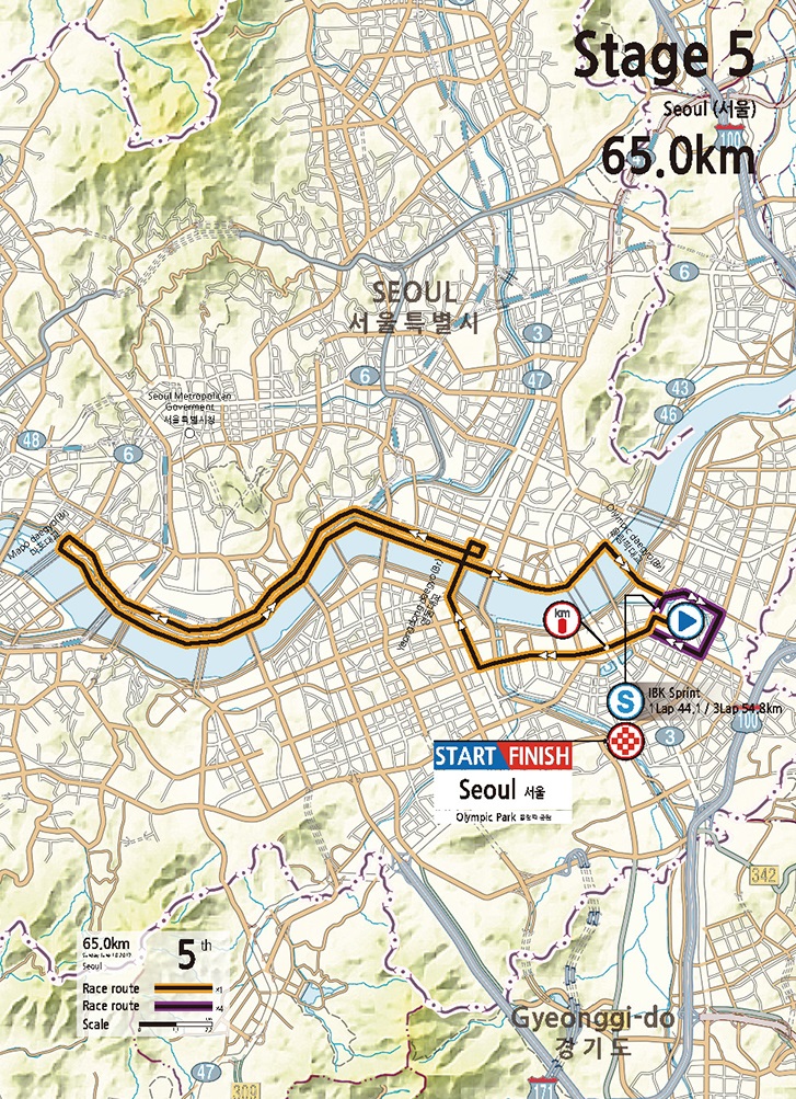 Streckenverlauf Tour de Korea 2017 - Etappe 5
