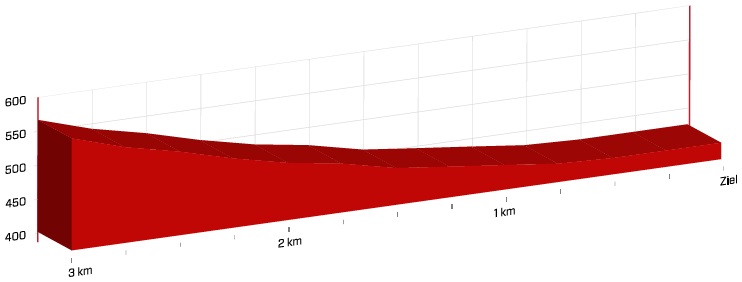 Höhenprofil Tour de Suisse 2017 - Etappe 9, letzte 3 km