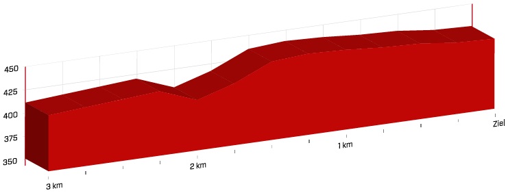 Hhenprofil Tour de Suisse 2017 - Etappe 2, letzte 3 km