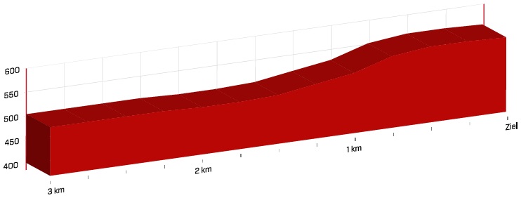 Hhenprofil Tour de Suisse 2017 - Etappe 3, letzte 3 km