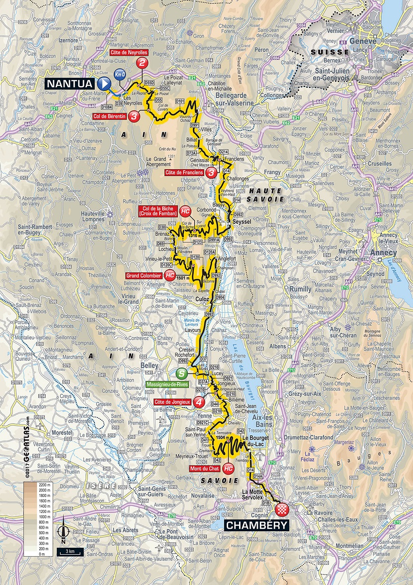 Streckenverlauf Tour de France 2017 - Etappe 9