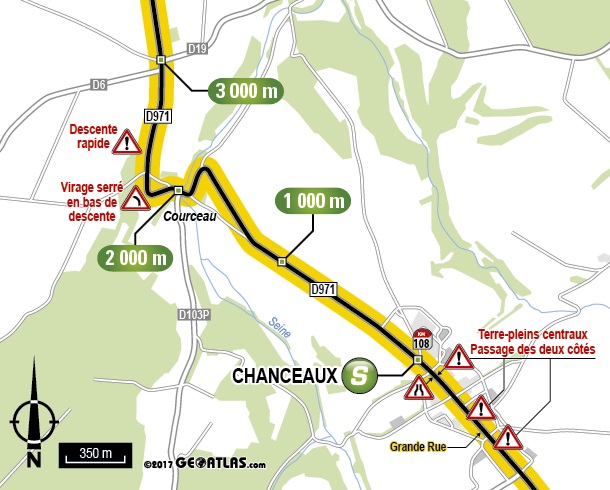 Streckenverlauf Tour de France 2017 - Etappe 7, Zwischensprint