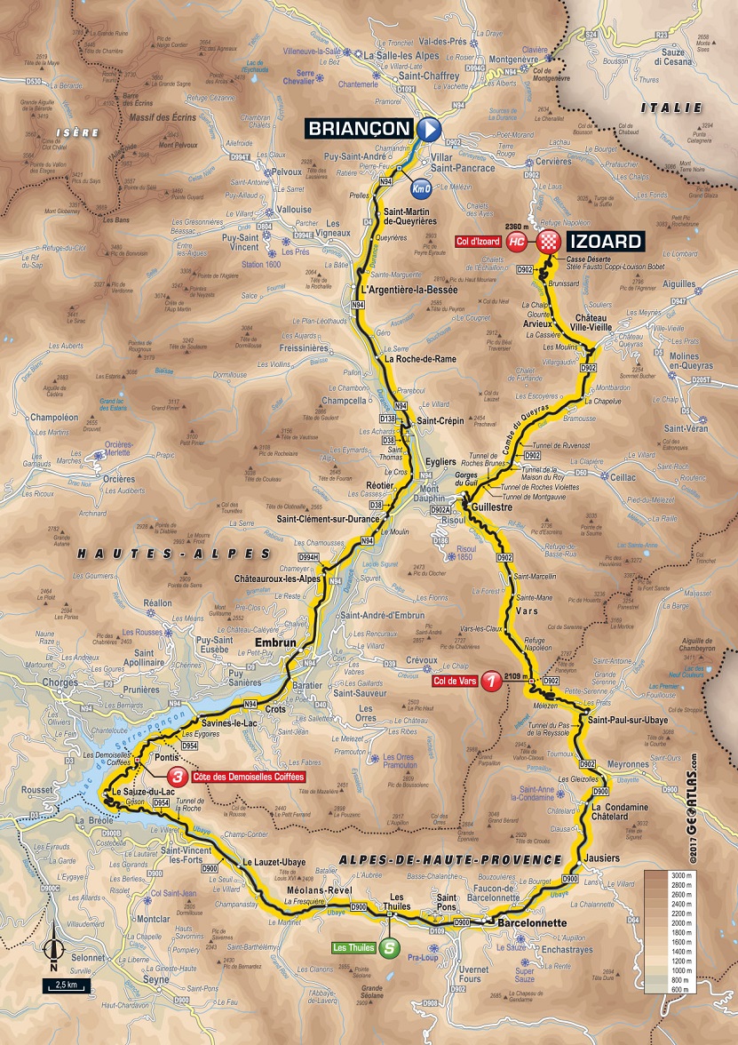 Streckenverlauf Tour de France 2017 - Etappe 18