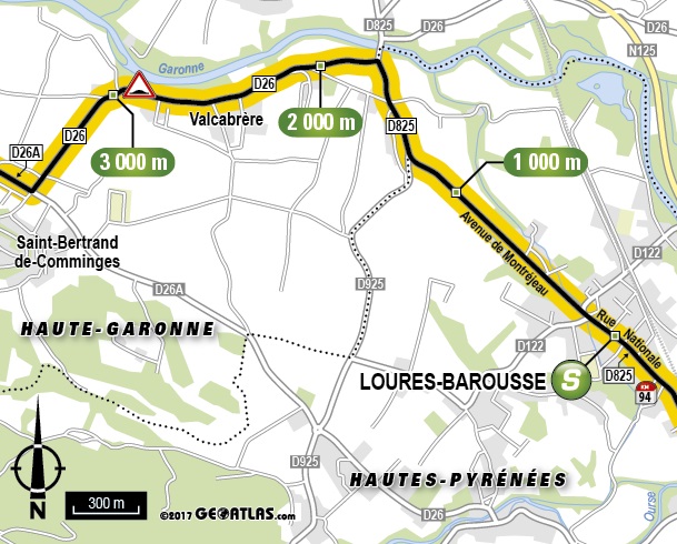 Streckenverlauf Tour de France 2017 - Etappe 12, Zwischensprint