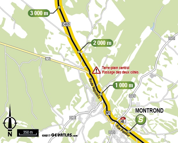 Streckenverlauf Tour de France 2017 - Etappe 8, Zwischensprint