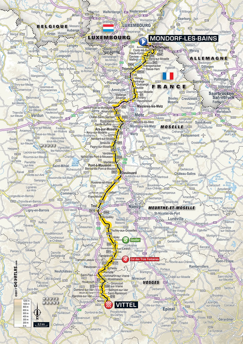 Streckenverlauf Tour de France 2017 - Etappe 4