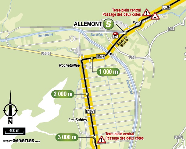 Streckenverlauf Tour de France 2017 - Etappe 17, Zwischensprint