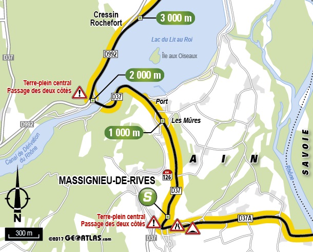 Streckenverlauf Tour de France 2017 - Etappe 9, Zwischensprint