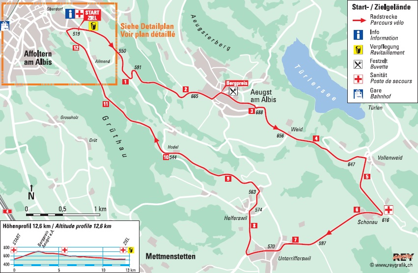 Streckenverlauf Nationale Meisterschaften Schweiz 2017 - Straenrennen, Rundkurs Mnner