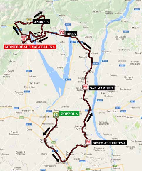 Streckenverlauf Giro d Italia Internazionale Femminile 2017 - Etappe 2