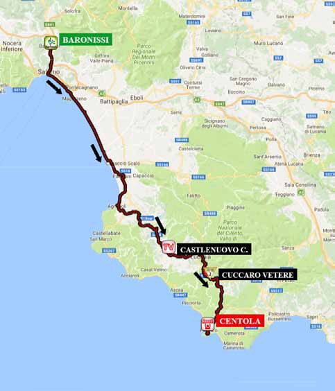 Streckenverlauf Giro d Italia Internazionale Femminile 2017 - Etappe 8