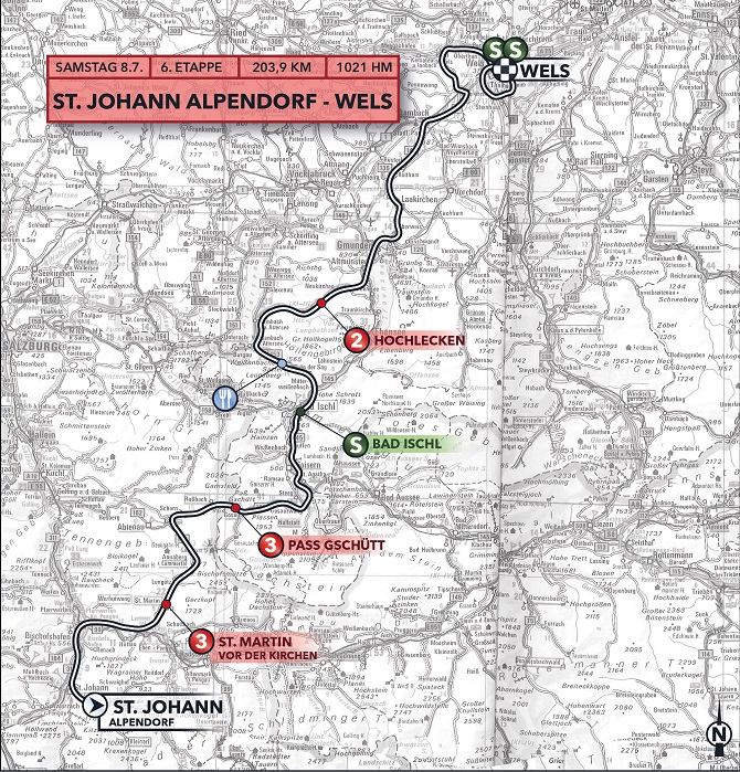 Streckenverlauf Int. sterreich Rundfahrt 2017 - Etappe 6
