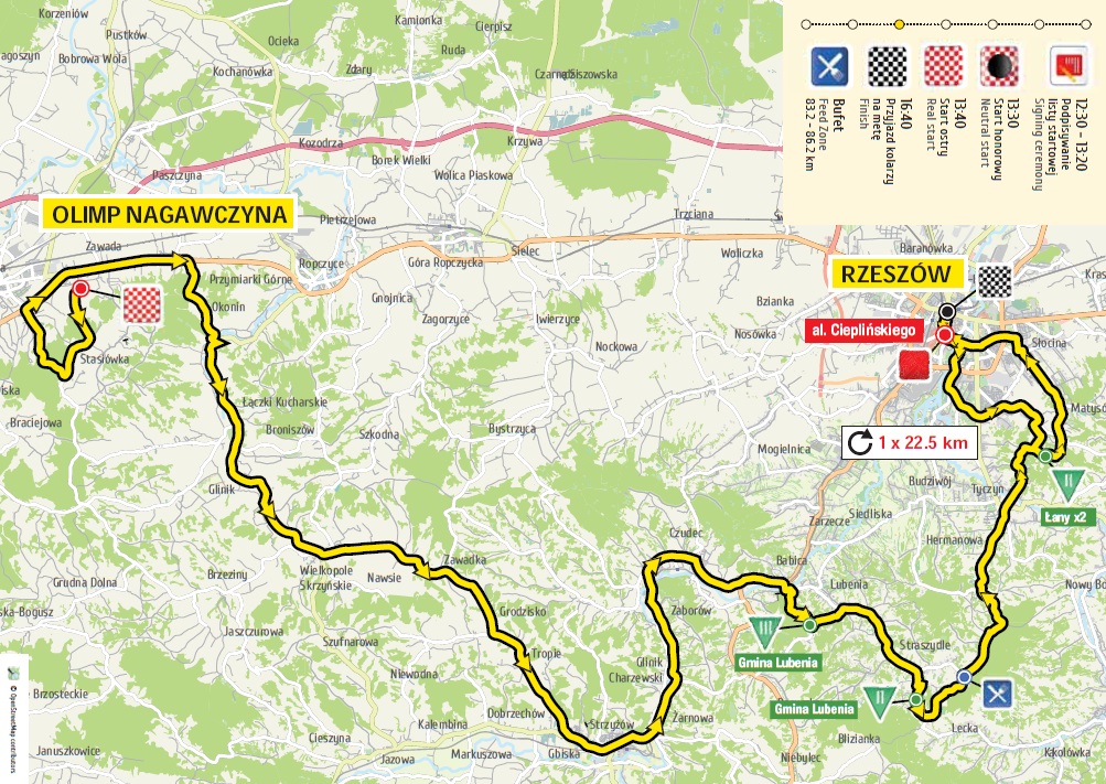Streckenverlauf Tour de Pologne 2017 - Etappe 5