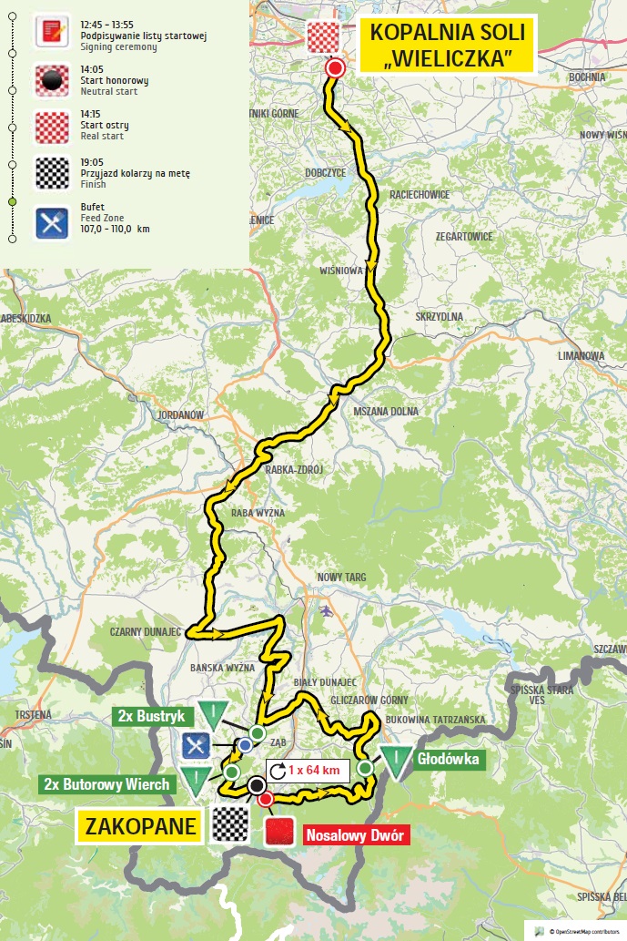 Streckenverlauf Tour de Pologne 2017 - Etappe 6