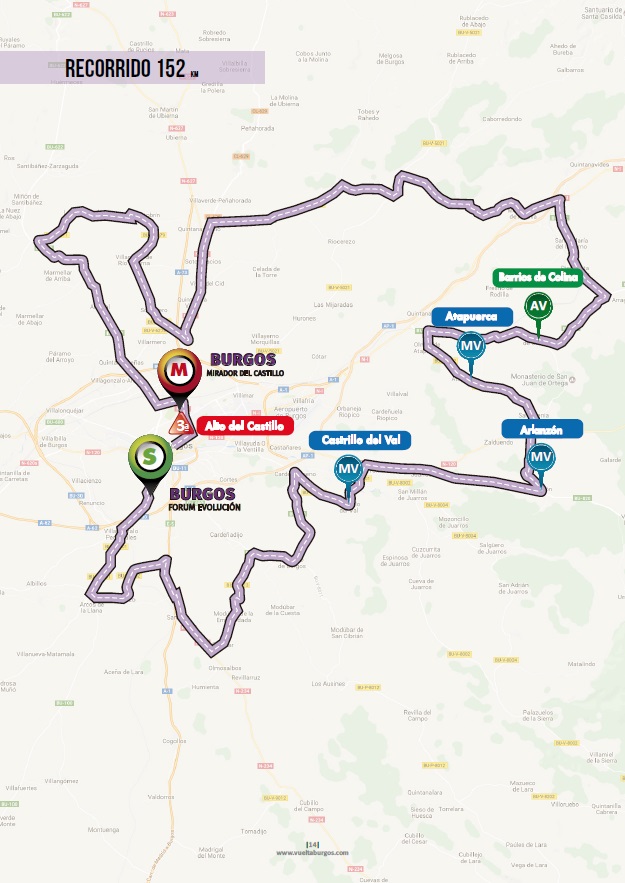 Streckenverlauf Vuelta a Burgos 2017 - Etappe 1
