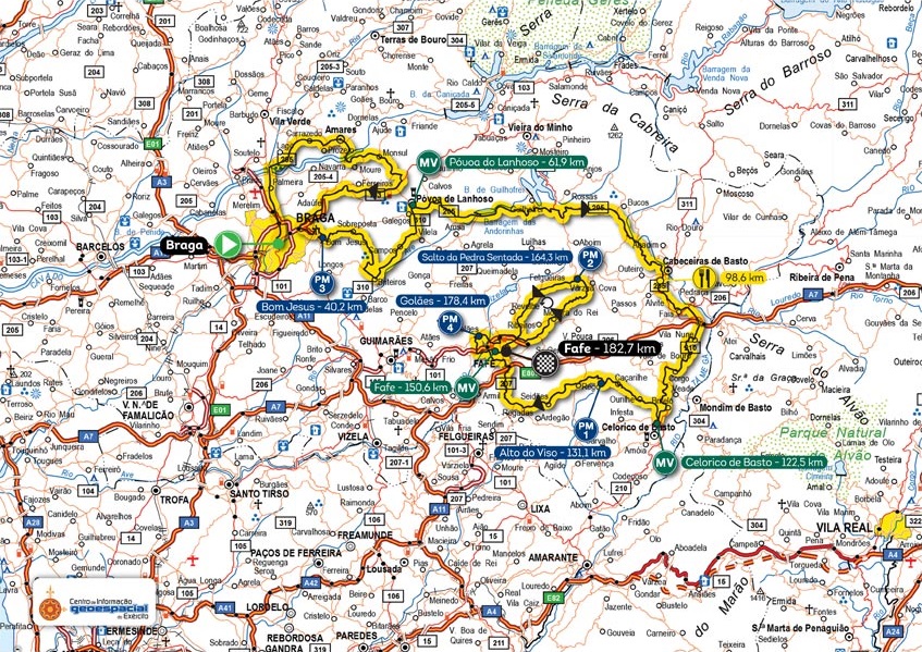Streckenverlauf Volta a Portugal em Bicicleta Santander Totta 2017 - Etappe 6