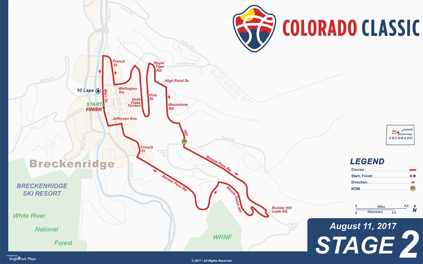Streckenverlauf Colorado Classic 2017 - Etappe 2