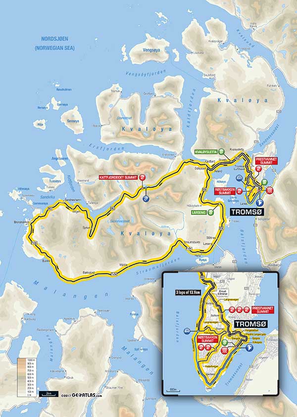 Streckenverlauf Arctic Race of Norway 2017 - Etappe 4