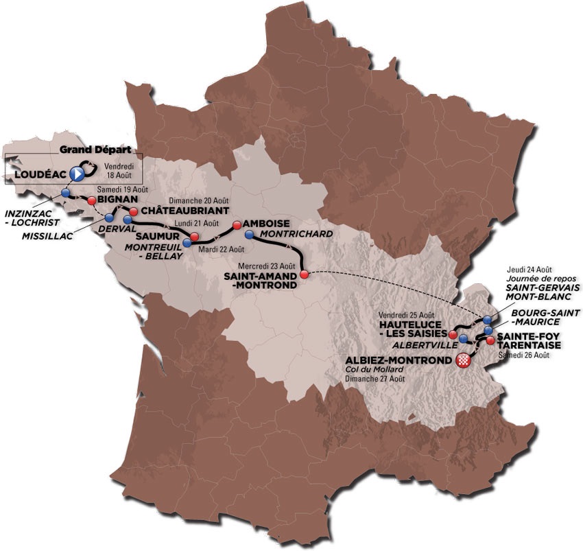 Streckenverlauf Tour de lAvenir 2017