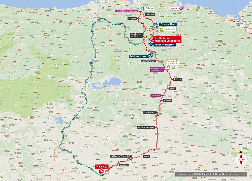 Streckenverlauf Vuelta a Espaa 2017 - Etappe 17