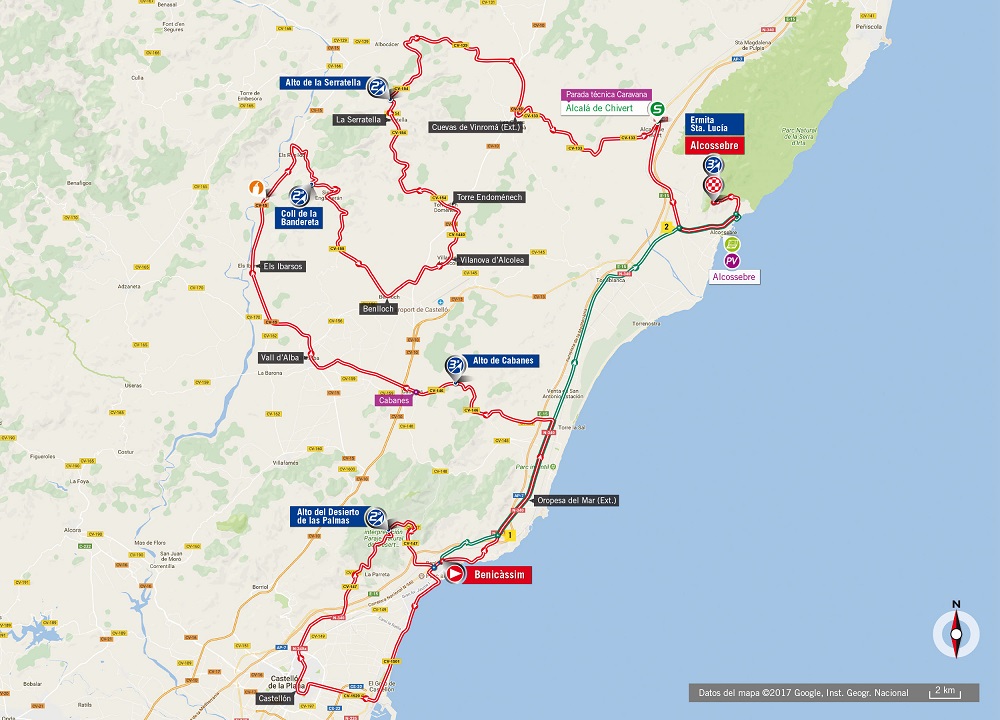 Streckenverlauf Vuelta a Espaa 2017 - Etappe 5