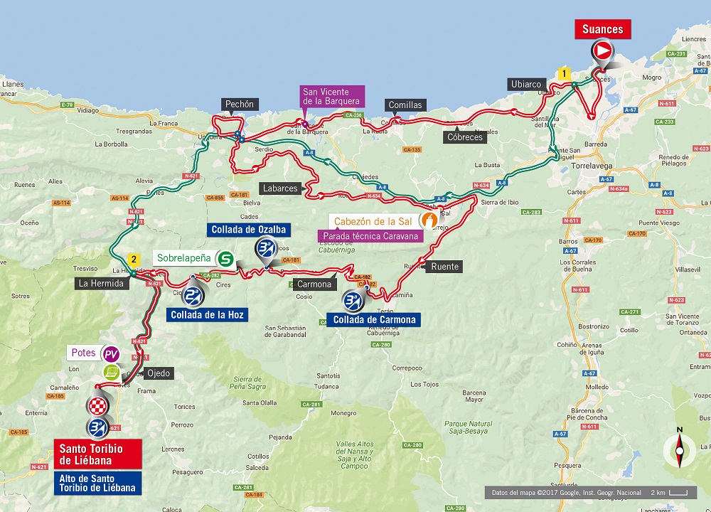 Streckenverlauf Vuelta a España 2017 - Etappe 18