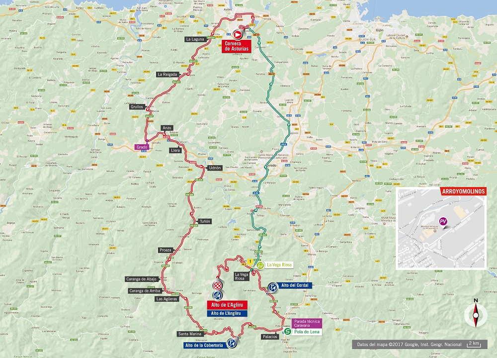 Streckenverlauf Vuelta a Espaa 2017 - Etappe 20
