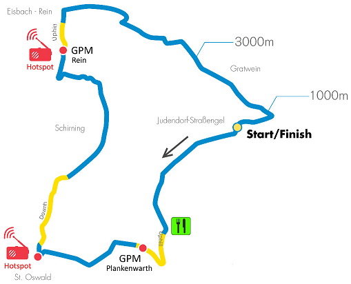 Streckenverlauf Int. Raiffeisen Grand Prix Judendorf-Straengel 2017