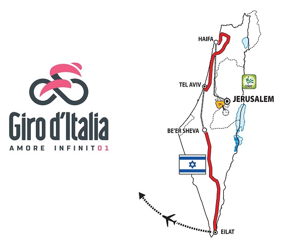 Grande Partenza des Giro dItalia 2018 - bersichtskarte