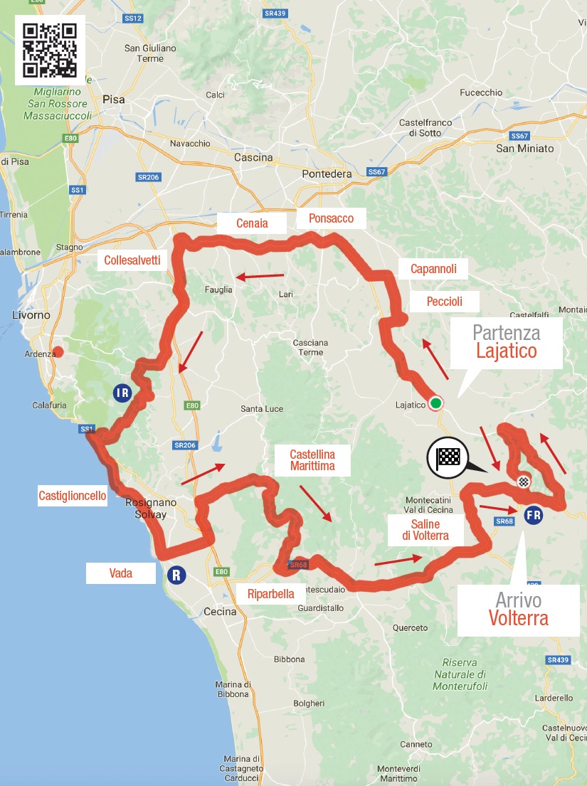Streckenverlauf Giro della Toscana - Memorial Alfredo Martini 2017 - Etappe 2