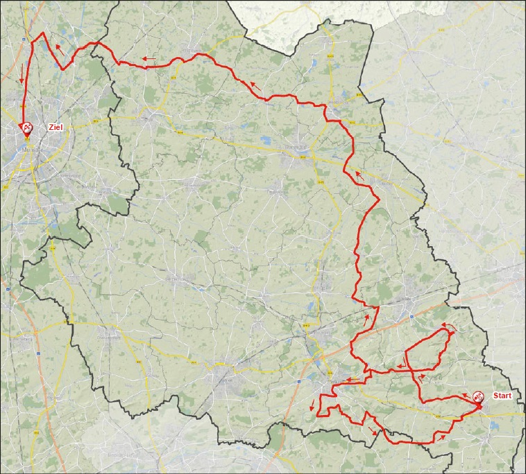 Streckenverlauf Sparkassen Mnsterland Giro 2017