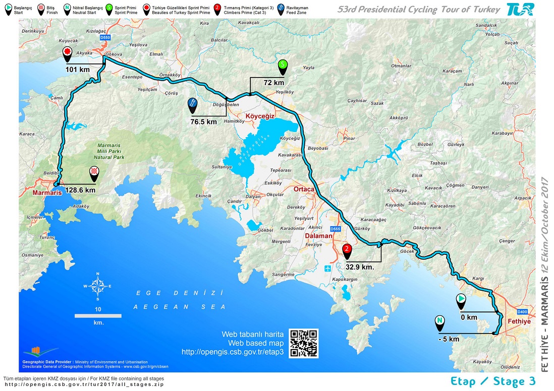 Streckenverlauf Presidential Cycling Tour of Turkey 2017 - Etappe 3
