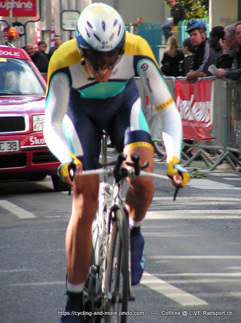 Alberto Contador im Zeitfahren beim Critrium du Dauphin 2009