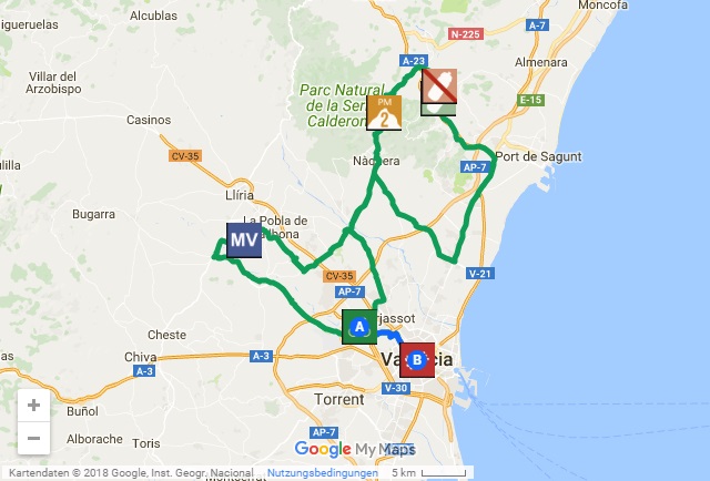 Streckenverlauf Volta a la Comunitat Valenciana 2018 - Etappe 5